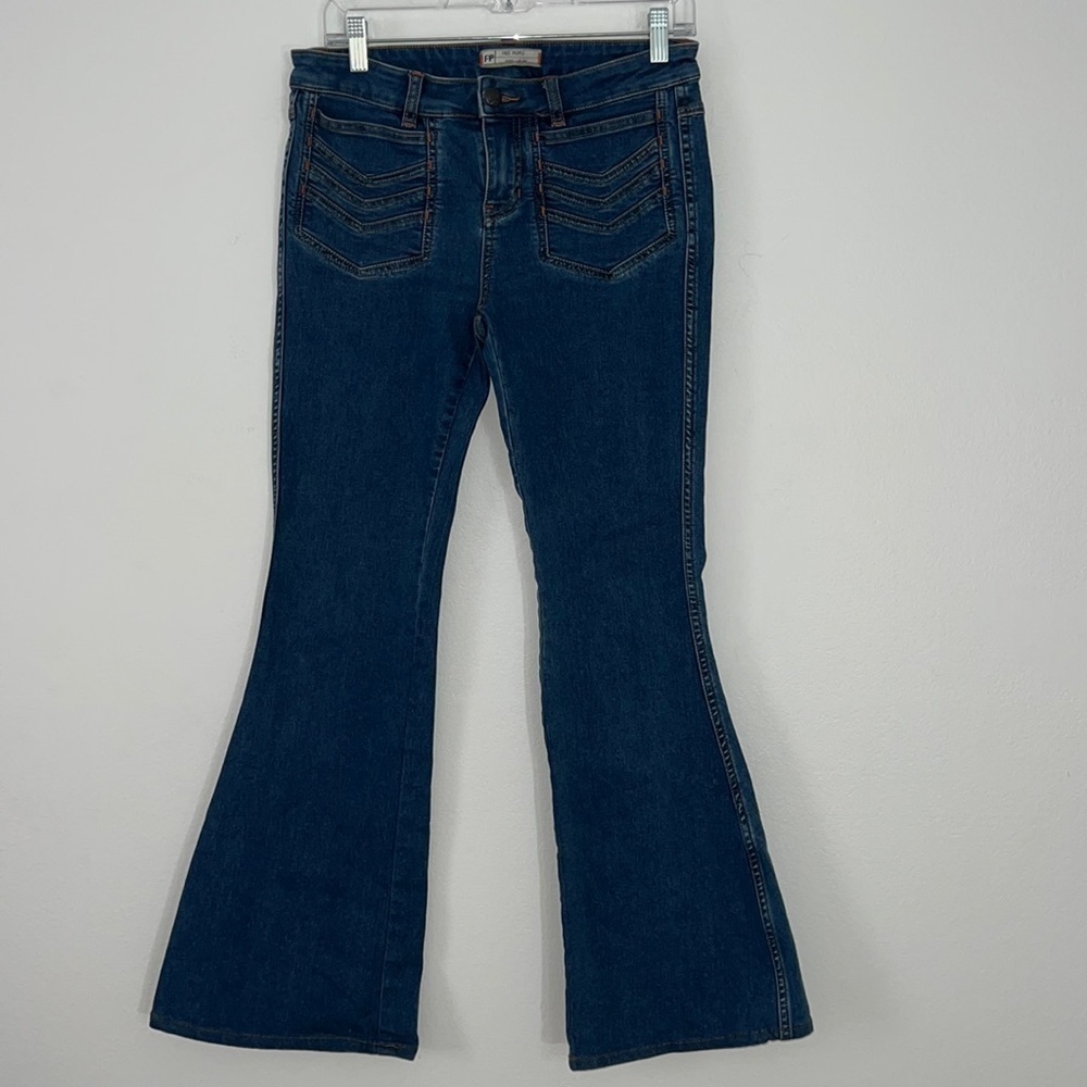 Free People Blue Flare Jeans